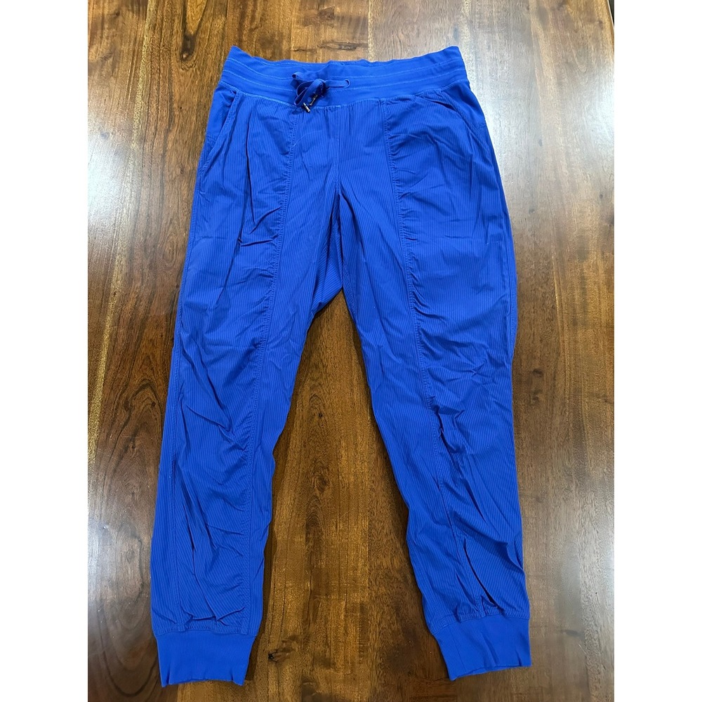 Lululemon Beyond the Studio Jogger Pinstripe Texture Blue Size 10